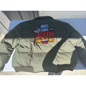 PBR world, finals, goose down coat XL men’s 2008 cripple creek